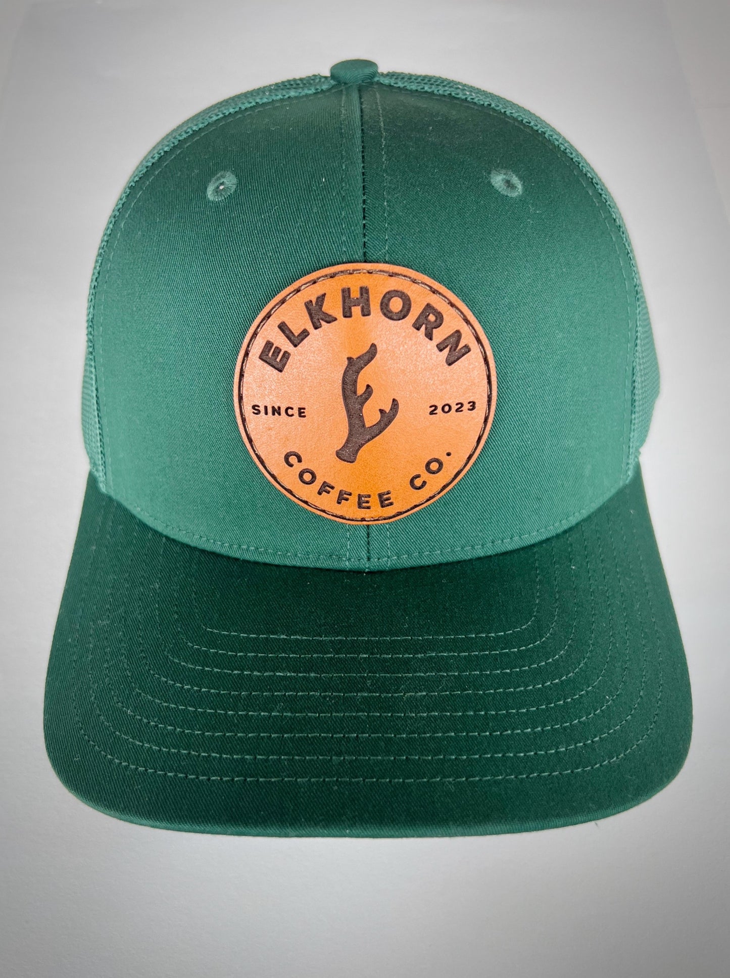 Elkhorn Leather Patch Hat - Green – Elkhorn Coffee Co