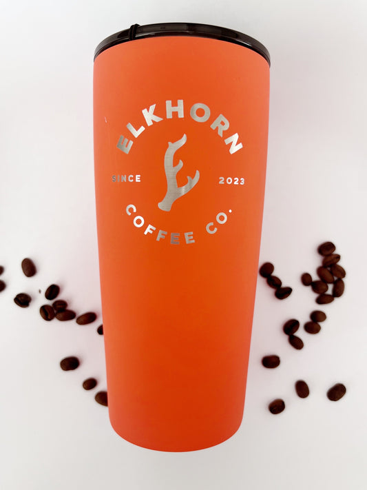 Elkhorn Coffee Grizzly Tumbler Orange